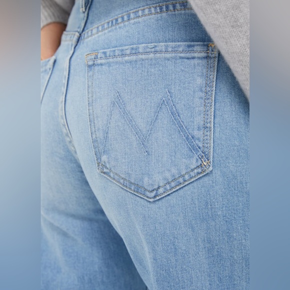 MOTHER Light Blue Wide Leg Flare Jeans - Picture 4 of 10